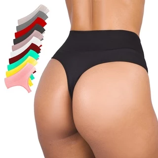 Calcinha Fitness Super Especial De Compressão Segura Barriga Cos Alto Fio Dental 1 UNIDADE