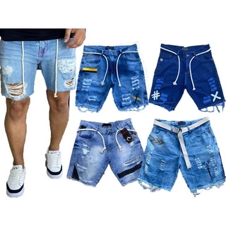 Shorts masculino fashion rasgado