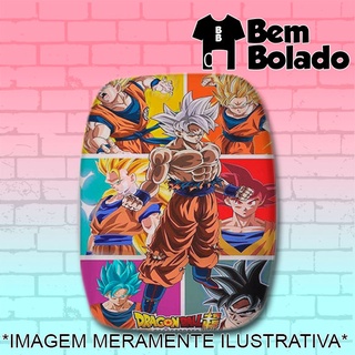 Mousepad Dragon Ball Goku Evolução do Personagem com apoio