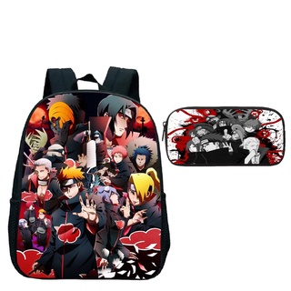 Mochila E Estojo Escolar Clã Akatsuki Simbolo Nuvem Naruto Anime no Shoptime