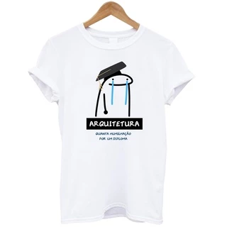Camiseta 100% poliéster personalizada cursos/profissões flork arquitetura