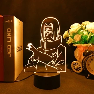 Anime Naruto Uchiha Itachi 3d Luz Noturna Desenhos Animados Led Criativa De Decoração De Sala De Presente
