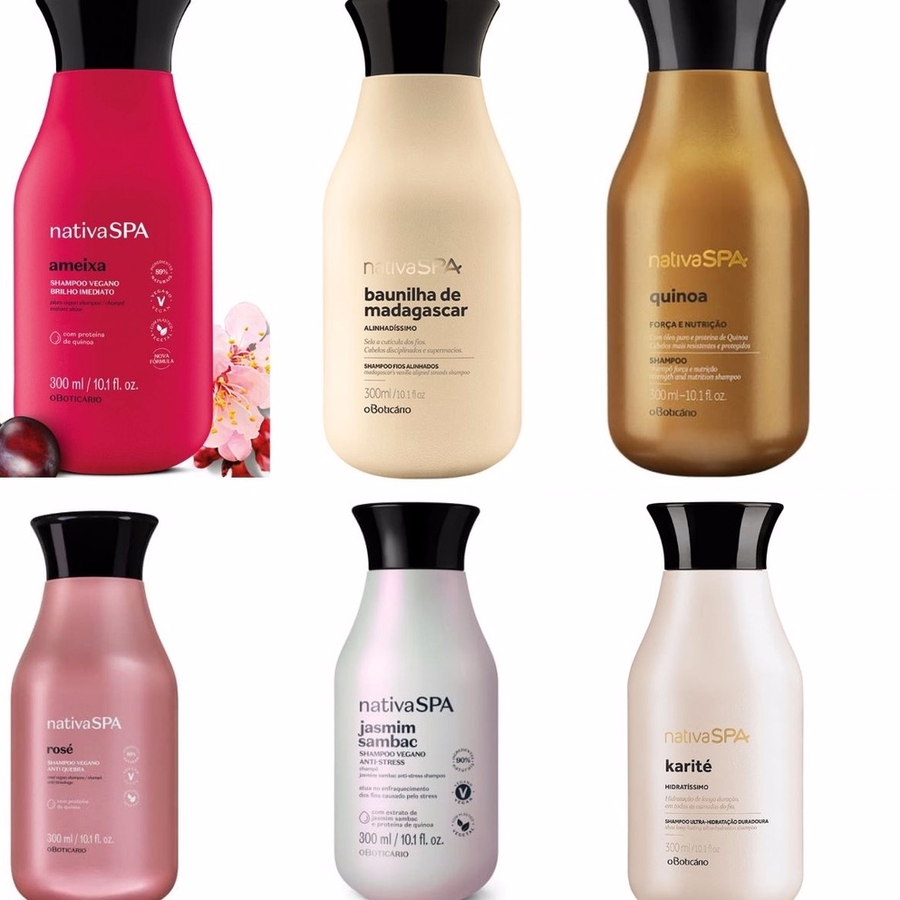 Nativa Spa O Boticário para Cabelos - Shampoo/Condicionador - Máscara ...