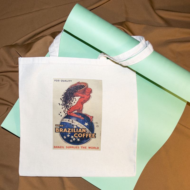 Ecobag Grande Alça LONGA Brazilian coffee Artista Jean d'Ylen de 1931