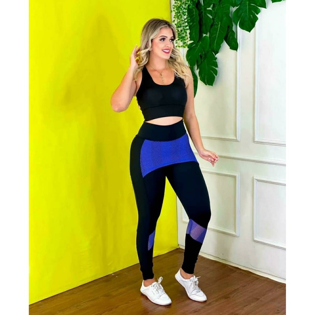 Calça Legging Com Saia Femenina Fitness Moda Academia Legues