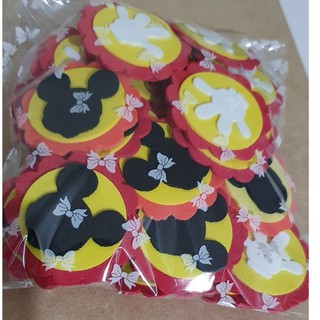 Apliques Mickey Mouse em E.V.A Pct 50 unid.