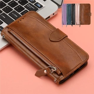Capa Carteira De Couro Com Flip Para Redmi 12C 10A/10C/Note 12 Pro Plus 11/11T Pro/Xiaomi 12 Pro