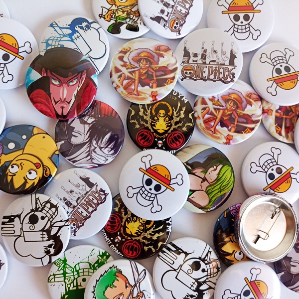 Desenhos animados One Piece Anime Badges, Cute Luffy, Zoro, Sanji