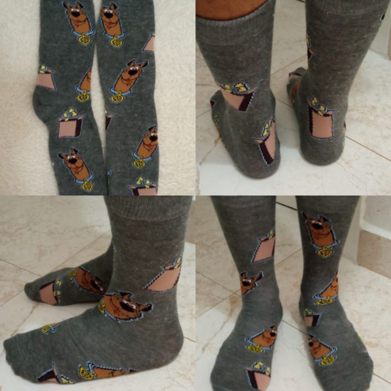 Meia Divertida Scooby Doo Cano Alto | Shopee Brasil