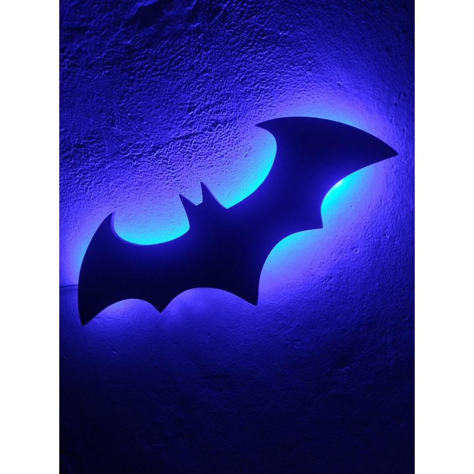 Luminária Batman Morcego LED com 16 Cores decoração de Quarto