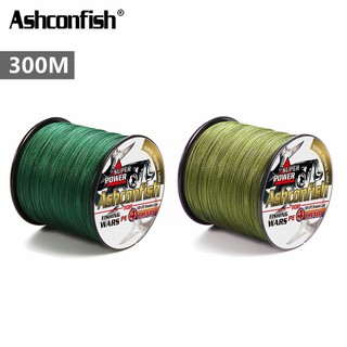 Ashconfish 4 Cordões 300M Linha De Pesca Trançada X4 Dyneema PE Pamansing Linya Verde