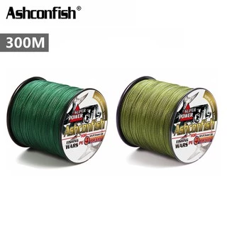 Ashconfish 4 Cordões 300M Linha De Pesca Trançada X4 Dyneema PE Pamansing Linya Verde