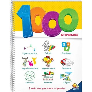 Livro Infantil 505 Atividades - Jogos Colorir Lógica Escrever Matemática -  Brasileitura