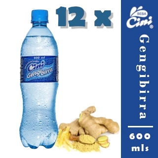 Gengibirra Cini 600ml - Kit com 12 - Refrigerante de gengibre (Gasosa)