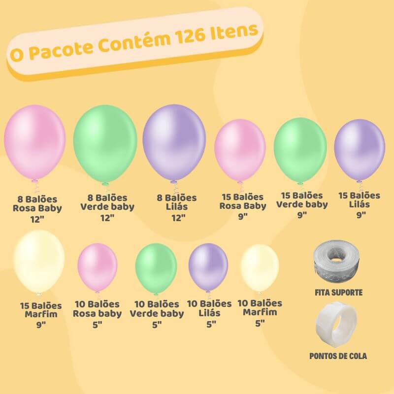 festa jardim encantado Arco Desconstruído com Fita Balões bexigas tema de festa menina