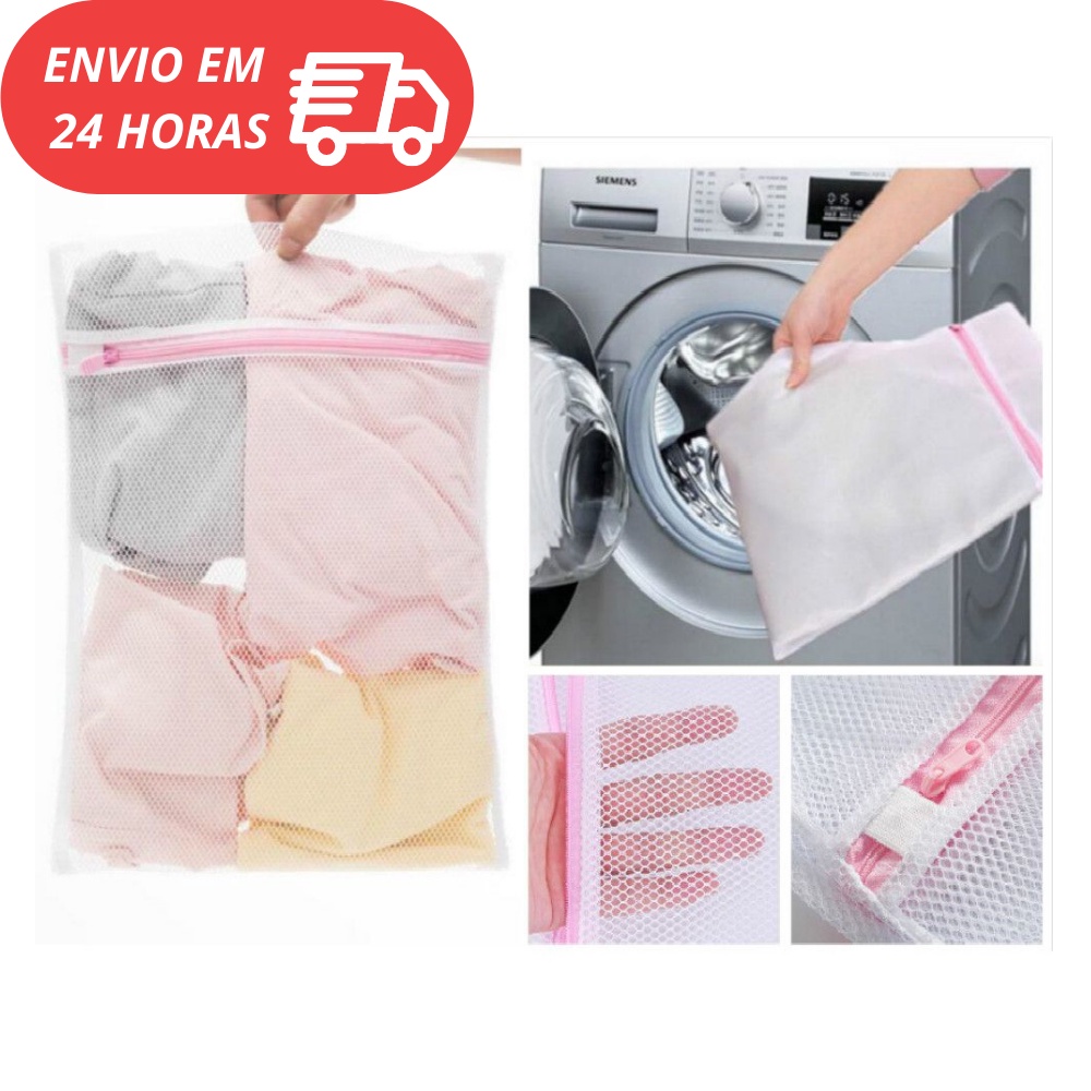 Saco para Lavar Roupa Delicada Grande 30x40 | Shopee Brasil
