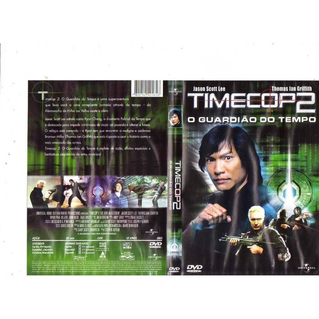 Dvd Timecop 2 O Guardião Do Tempo, Jason Scott Lee, Original | Shopee ...
