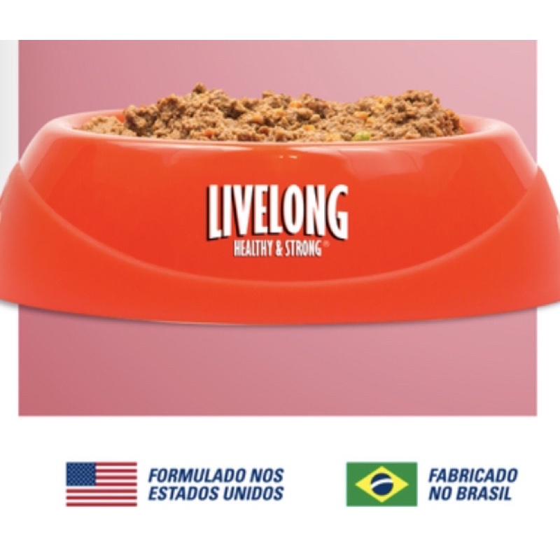 Alimento Natural Livelong Sabor Carne para Cães | Shopee Brasil