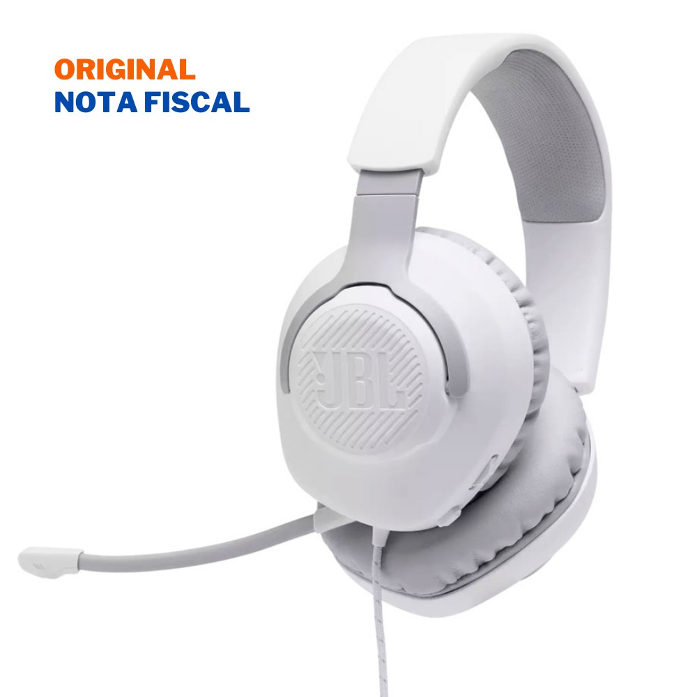 Fone de Ouvido JBL Quantum 100 Branco Headset Gamer com Microfone