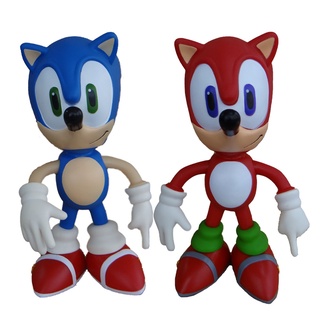 Sonic Vermelho Personagem Sonic Top Blocos Boneco