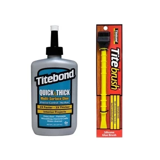 Kit Cola Multisuperfície Quick & Thick 237ml e Pincel de Silicone Titebond