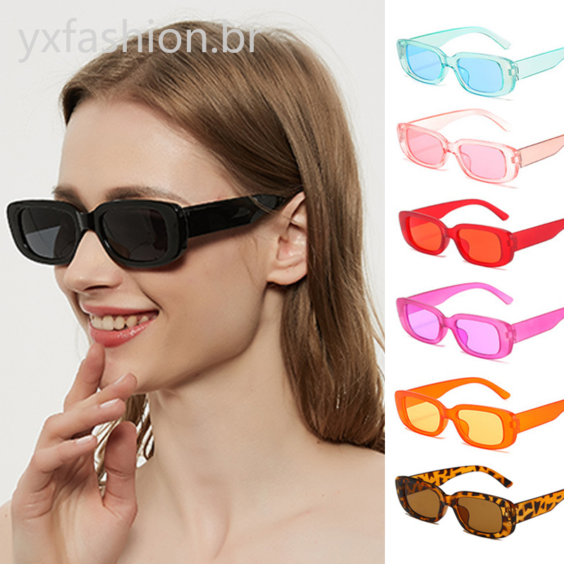 Quadrados De Sol Clássico Mulher OCulos Femininos Retro Da Moda Culos Para  Mulheres Delicadas Exterior Retangulares De Armação Pequena Colorido Óculos