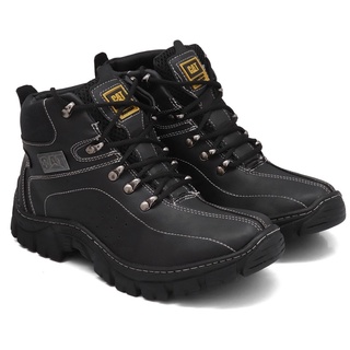 Bota Caterpillar de Couro Coturno Masculino Ref. 2064 Cor Black