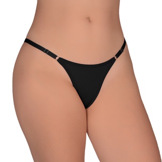 Kit 5 Calcinhas Fio Dental De Microfibra Com Regulagem String Gatria Lingerie