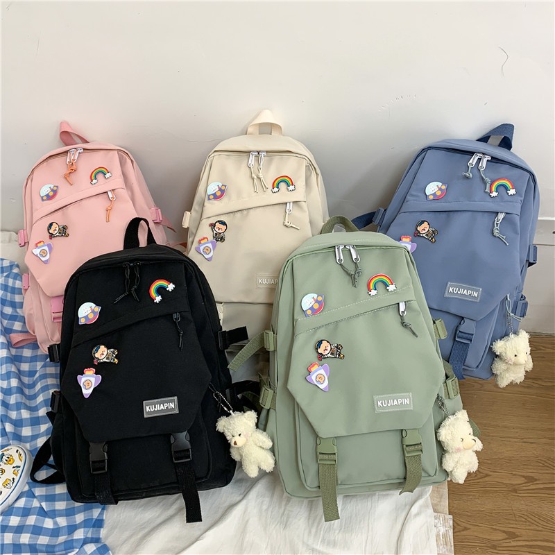 Mochila escolar feminina moda feminina nylon mochila japonesa para laptop  mochila legal feminina bolsa de livro bolsas de estudante mochilas escolares  para meninas
