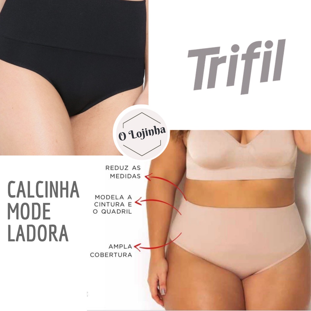 Calcinha Modeladora Modelo Tanga Cintura Alta Trifil