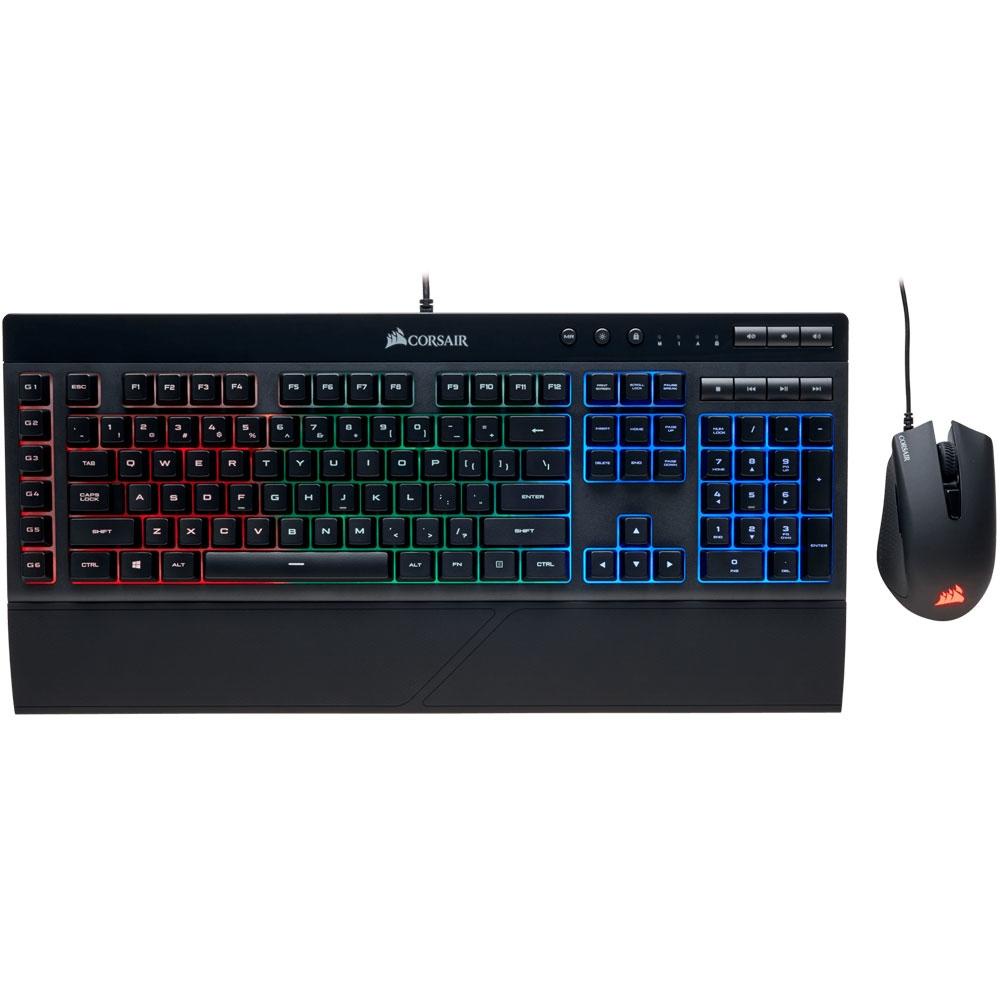 Kit 3 em 1 Corsair Teclado K60 Pro RGB ABNT2 + Mouse Harpoon Pro