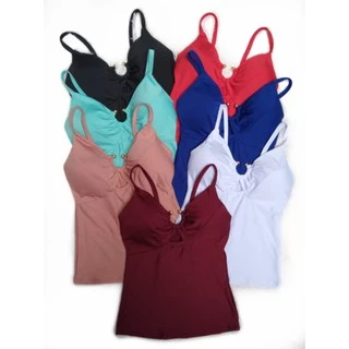 kit 5 blusa feminina regata blusinha com bojo