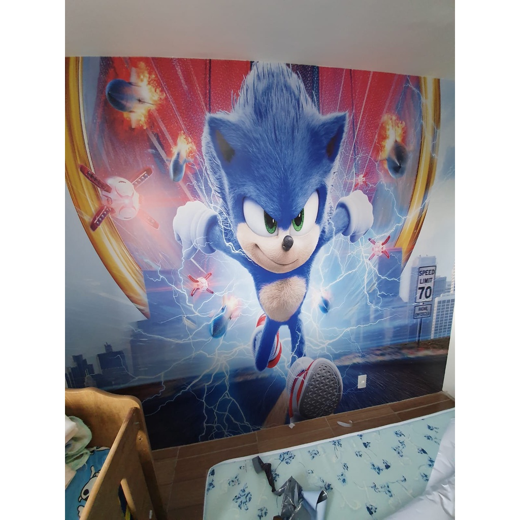 Papel de Parede Foto Mural Personagem Sonic