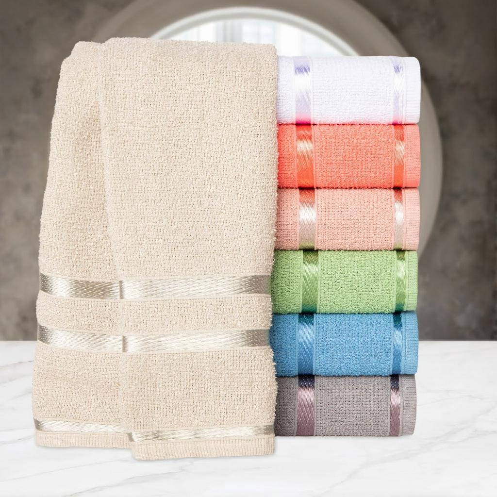 KIT 5 toalhas de banho LYRA 0,65cm x 1,25cm 100% ALGODÃO