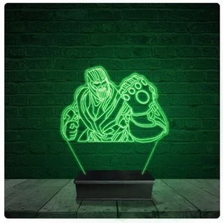 Luminária Abajur Acrílico Led - Thanos Manopla