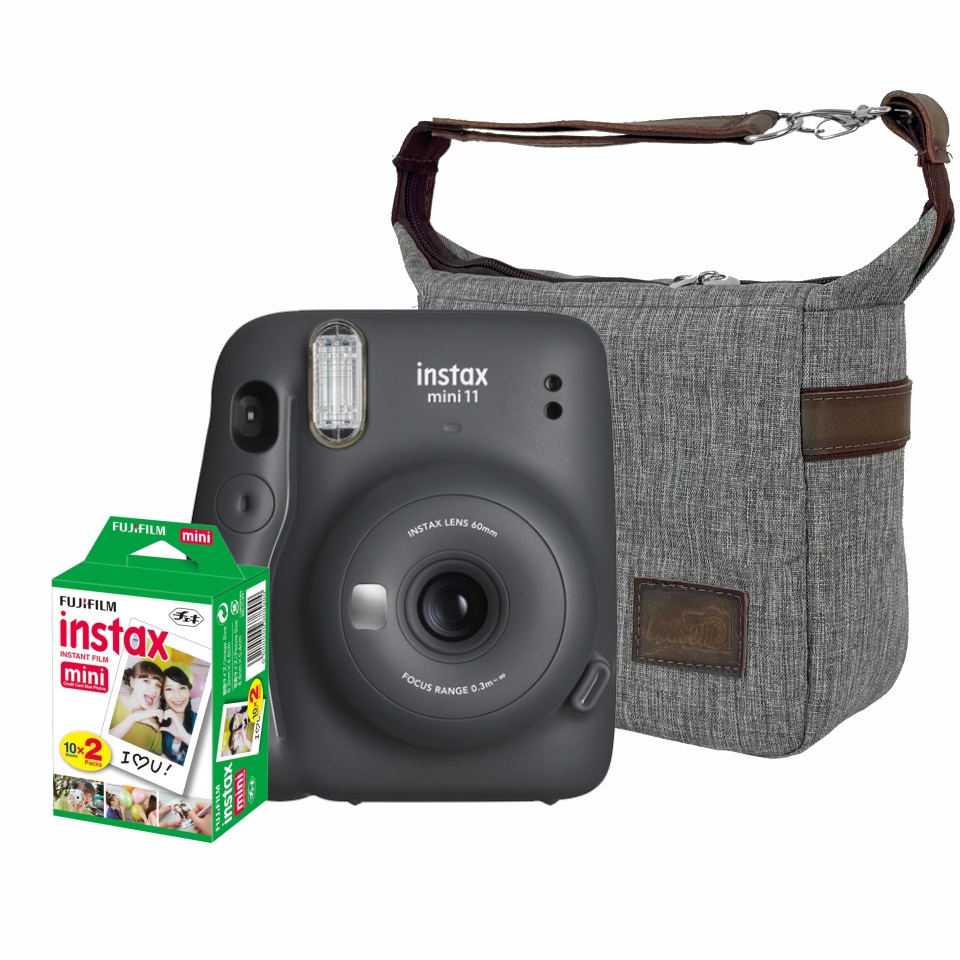 Kit Câmera Instax Mini 11 Branca + 20 Filmes + Bolsa + Álbum - Optisom