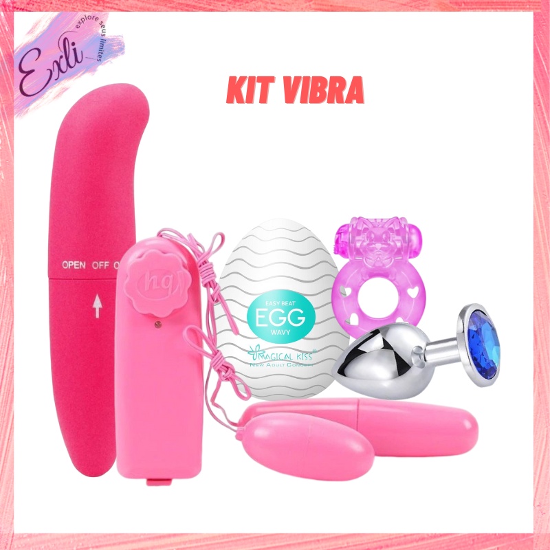 Kit Vibrador Golfinho Redondbullet Duplo Com Multivelocidadesegg Masturbadoranel Penianoplug 4829