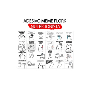 24 ADESIVOS MEME FLORK - Comprar em Gráfica Noslhama