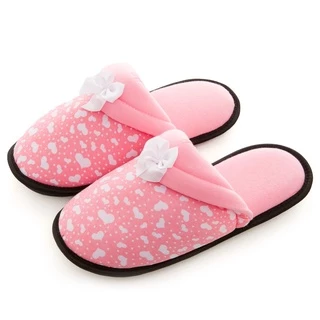 Pantufa Feminina Chinelo de Quarto Confortavel Quentinho e Antiderrapante - Corações ROSA