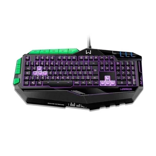 Warrior Gamer Teclado Preto E Verde Com Led Usb - Tc199