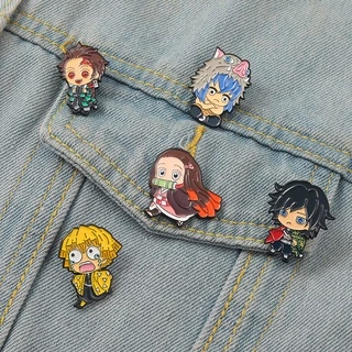 5 Estilos Broche De Esmalte Anime Japonês " Demon Slayer " Mochila De Alfinete De Lapela Crachá Colecionáveis Presentes Para Amigos Atacado