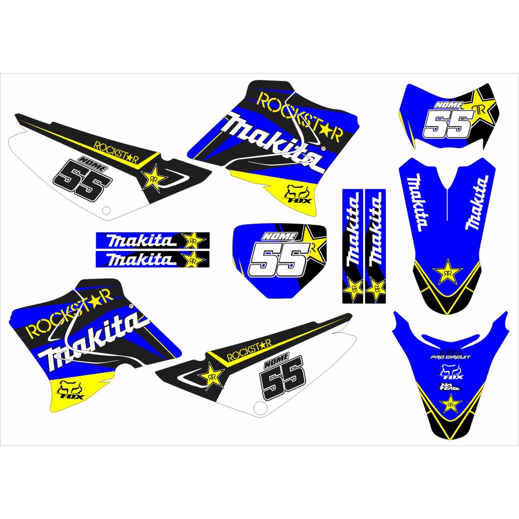 Adesivo Moto Trilha Yamaha Xtz 125 Metal Mulisha 0,20mm 066