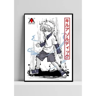 Quadro de mdf poster moldura Anime, Mangá, Hunter x Hunter, Killua