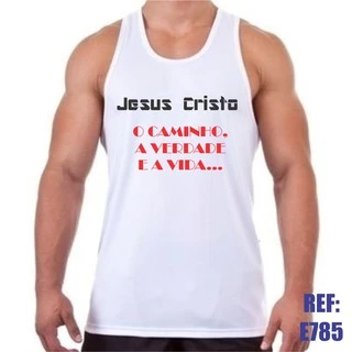 Camiseta Regata Jesus Cristo Caminho Verdade e Vida