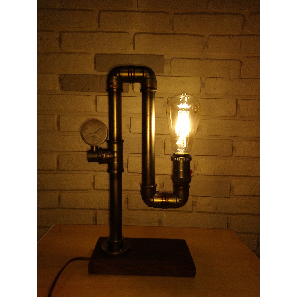 Luminária Industrial Vintage Retrô mesa pvc Shopee Brasil