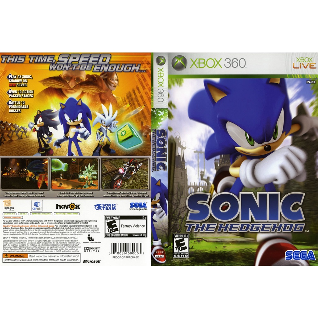 Usado: Jogo Sonic The Hedgehog - Xbox 360 no Shoptime