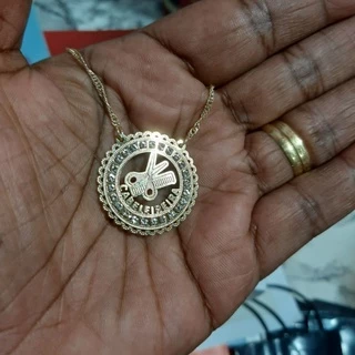 colar de Profissão cabeleireiro de strass