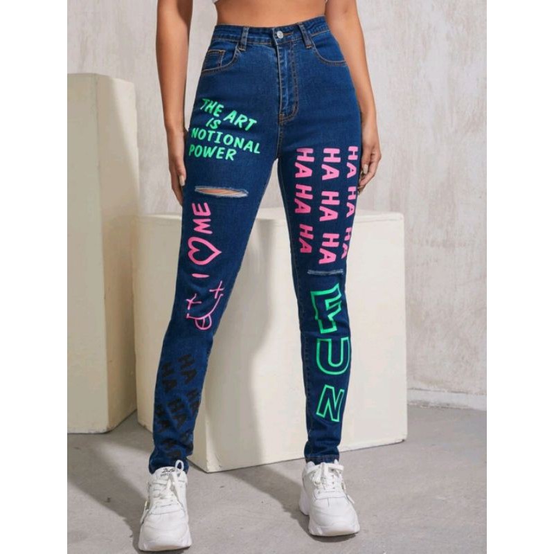Calça Jeans Feminina Cós alto/ Cintura alta/ Aesthetic SHEIN