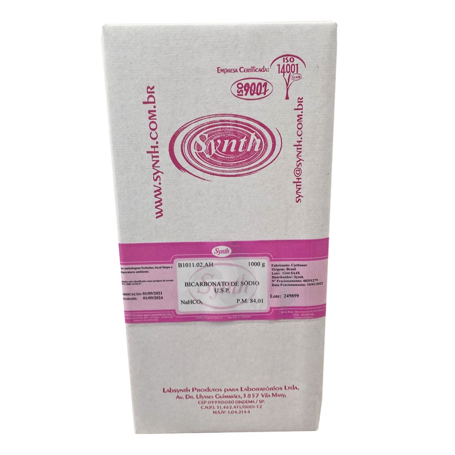BICARBONATO DE SODIO U.S.P. 1 kg - Labsynth | Shopee Brasil