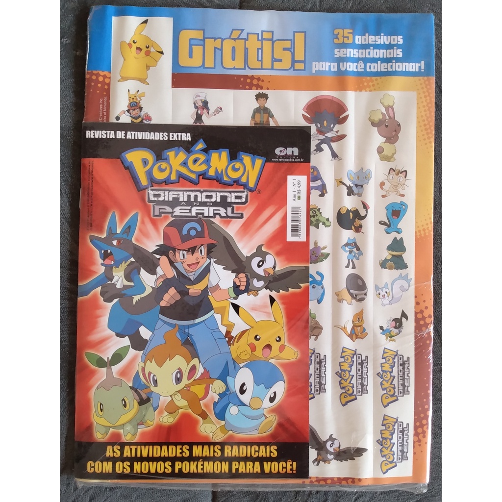 Pack de revistas seladas Mega Power com brinde + capa pokémon